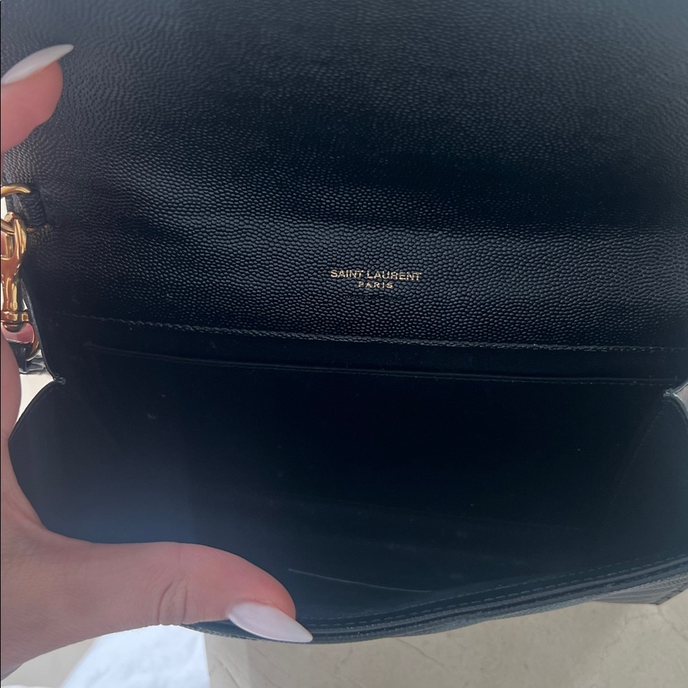 Yves Saint Laurent Black Leather Clutch - Picture 4 of 5